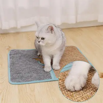

POPETPOP Cat Scratching Mat Natural Sisal Protecting Furniture Foot Chair Protector Pad Climbing Tree cat Scratch Pad Board