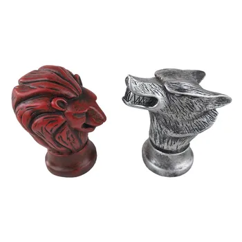 

[New] The Iron Throne 8cm House Stark/House lannister Wolf Head/lion head Piece Car furnishing articles Toy Figures Model gift