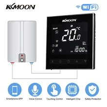 KKmoon термостаты цифровой водно-газовый котел термостат для отопления WiFi Голосовое управление с сенсорным экраном домашний комнатный регулятор температуры
