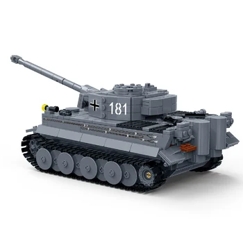 

1010Pcs 1:28 Tiger Tank DIY Small Particle Building Block Model Military Vehicle Construction Kit for 100% Building Block Brands