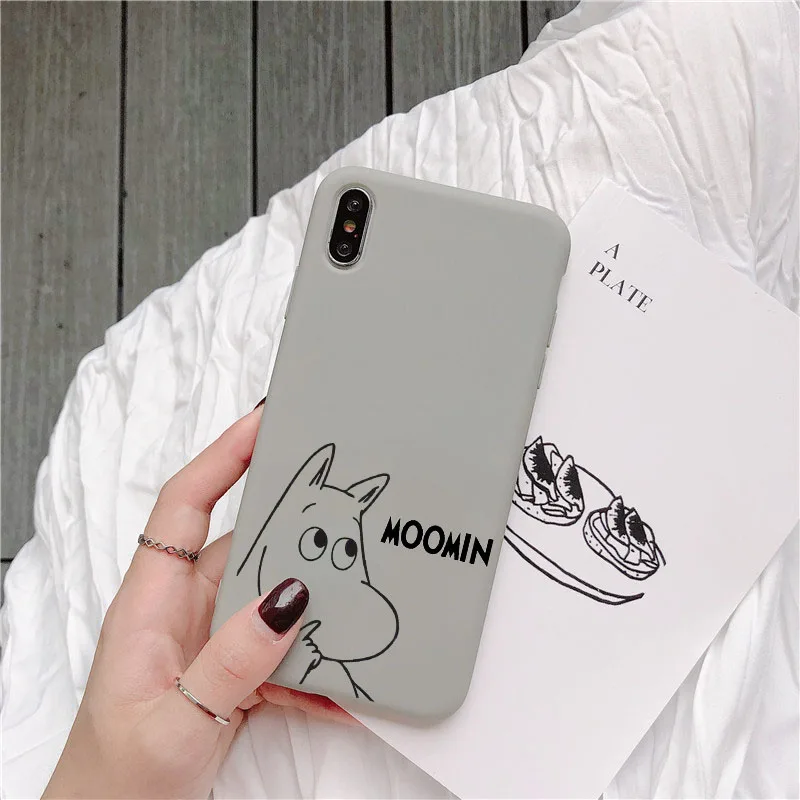 Милый чехол с аниме Moomin для huawei P30 P20 P10 Pro Lite Plus, силиконовый чехол для телефона, мягкий чехол - Цвет: Moomin1Gray