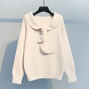 

Autumn and winter new style simple scarf decoration women sweater pure color sweater sweet bottom raw clothes women sweater