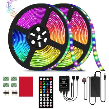 

10m 5050 RGB String Lamp Bluetooth Ribbon Tape Light Vintage LED Waterproof WiFi APP Cover Bulb Guard Lamp Pendant