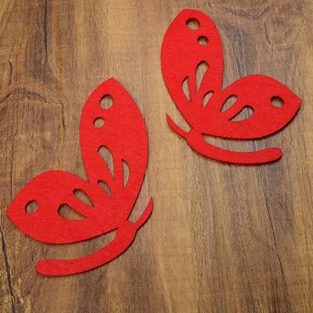 

5Pcs Non-woven Butterfly Window Decor Wedding Supplies Decorative Wall Decal