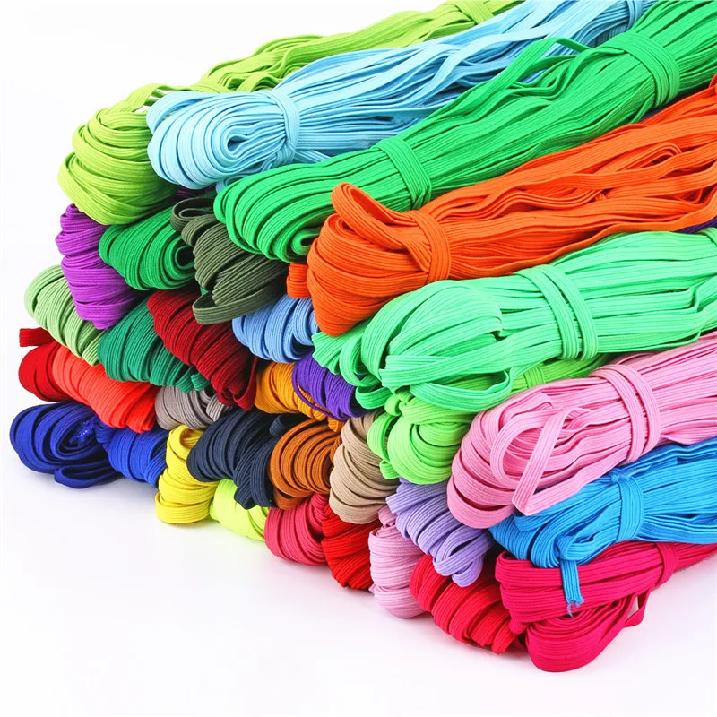 

30M 6mm Colorful High-elastic Elastic Bands Rope Rubber Band Line Spandex Ribbon Sewing Lace Trim Waist Band Garment Accessory