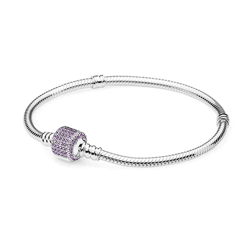 PDB SL 02 925 пробы Серебряные Оригинальные PAN браслеты для женщин Шарм Diy браслет не выцветает Высокое качество 1:1 шаблон - Цвет камня: Синий