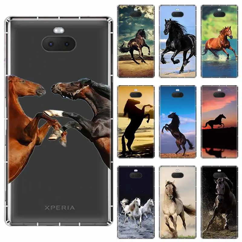 Horses running soft TPU Case For Sony Xperia X XA XA1 XA2 XA3 XZ XZ1 XZ2 XZ3 XZ4 L1 L2 L3 Plus Compeact | Мобильные телефоны и