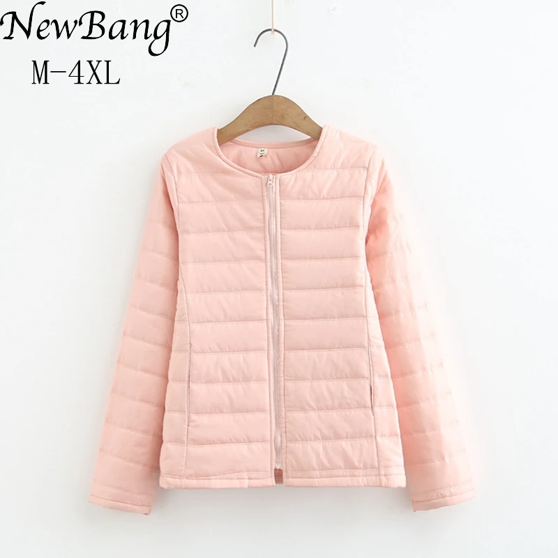 NewBang 4XL размера плюс легкая хлопковая куртка женская зимняя теплая без воротника