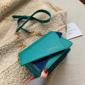 

Vintage Fashion Female Square Bag 2019 Fashion New High Quality PU Leather Women's Designer Handbag Chain Shoulder Messenger Bag