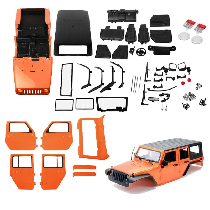 313 мм Колесная база RC корпус автомобиля пластиковый для 1/10 RC автомобиль Jeep Wrangler осевой SCX10-II 90046/90047 TRX4 комплект