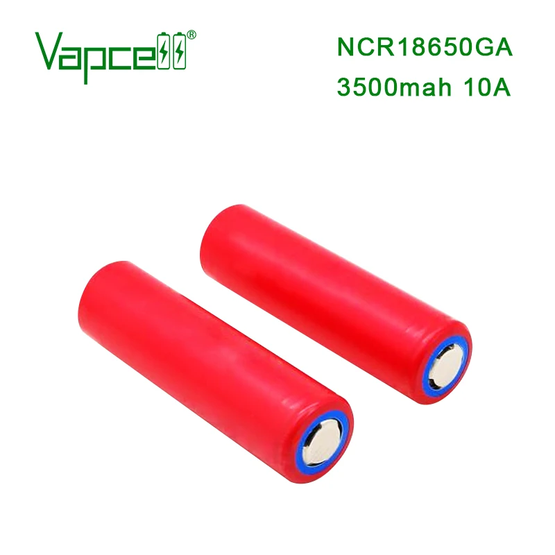 Vapcell NCR 18650 3500 мАч 10А батарея(18650GA) может сделать батареи кнопка сверху