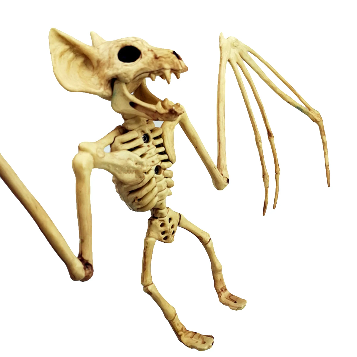 Летучей мыши/в виде черепа и паутины череп модель скелета животных «летучая мышь» костей жуткий декор для Хэллоуина, вечеринки Развлечения кольцо в форме скелета Лидер продаж
