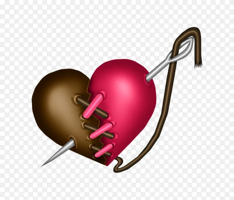 红黑色心碎缝纫针
