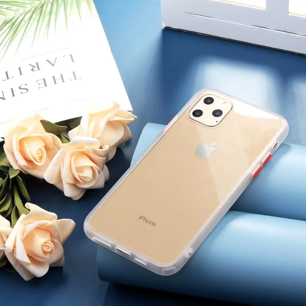 Для IPhone 11 Pro Max скраб полупрозрачный чехол для телефона TPU Мягкий защитный чехол матовый чехол для мобильного телефона - Цвет: 8