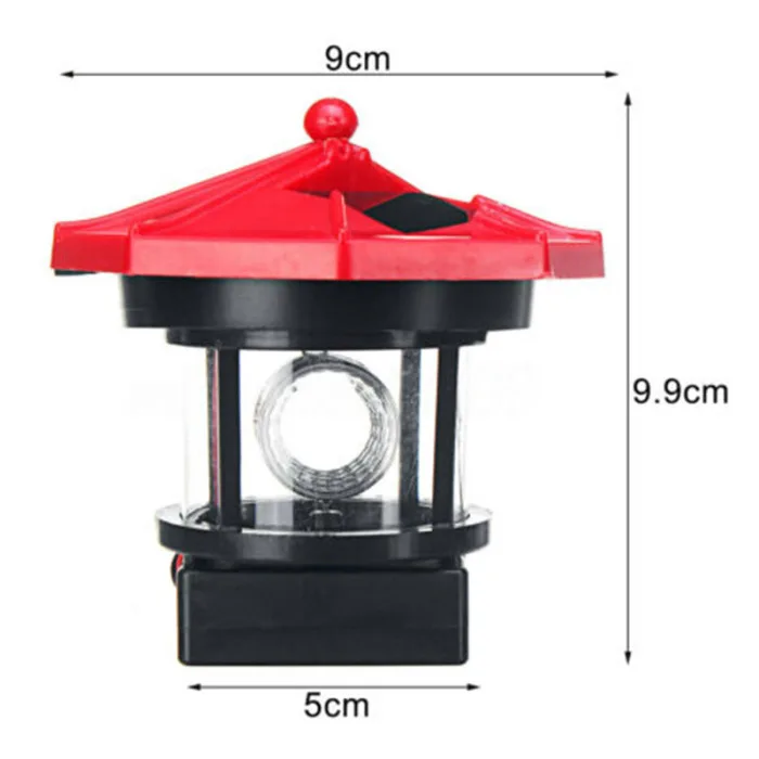Новейший светодиодный маяк на солнечных батареях, водонепроницаемая статуя, вращающийся садовый двор, наружное освещение, Декор