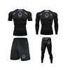 Brand Men Running Set Compression T shirt Tight Pants Sport Suit Gym Jogging Fitness Sportswear Trained Rashguard MMA ► Photo 2/6