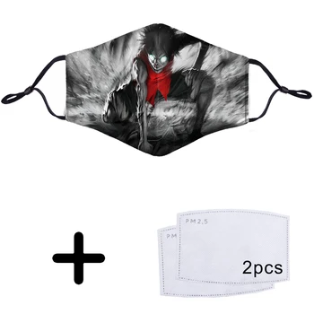 

One Piece Luffy Reusable PM2.5 2Pcs Filter Masque Japanese 3D Mouth Mask Anti Dust Face Mask Windproof Mouth-muffle Masks