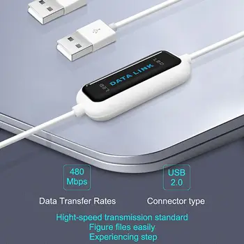 

High Speed USB PC to PC Online Share Data Link File Transfer Cable Copy Line
