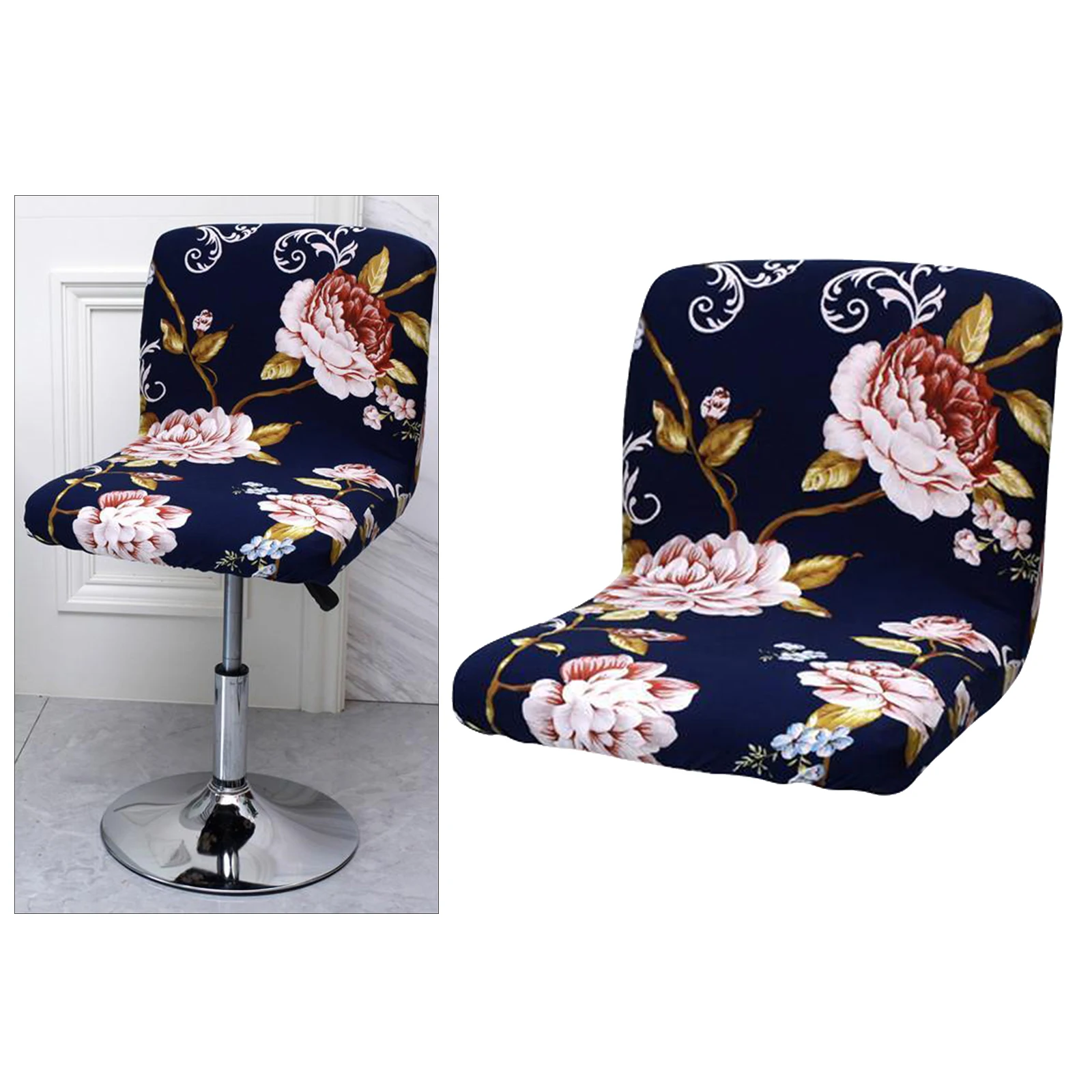 Bar Pub Stool Chair Slipcover Soft Height Side Low Back Kitchen Resturant Chair Cover Furniture Protector Wedding Party