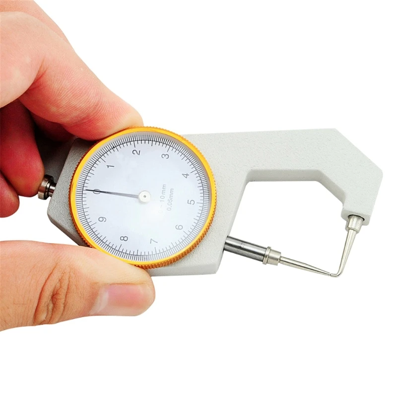 Thickness Gauge Tester Measuring 0-10mm Flat Sheet Leather Craft Tool High Precision Manual Measuring Too 0.05mm thickness gauge