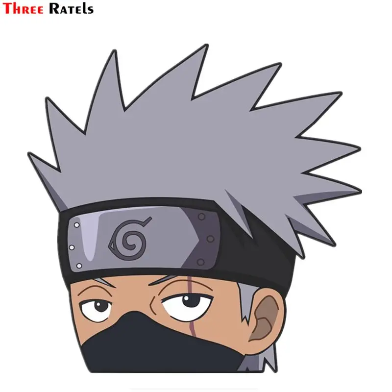 Three Ratels FC355 kakashi Cute cartoon 3D Stickers for car japanese anime figure decal | Автомобили и мотоциклы