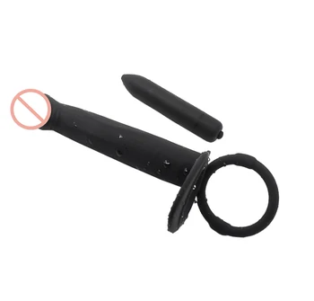 Double Penetration Anal Plug Dildo Butt Plug Bullet Vibrator For Men Strap On Penis Vagina Plug Adult Sex Toys For Couples 2