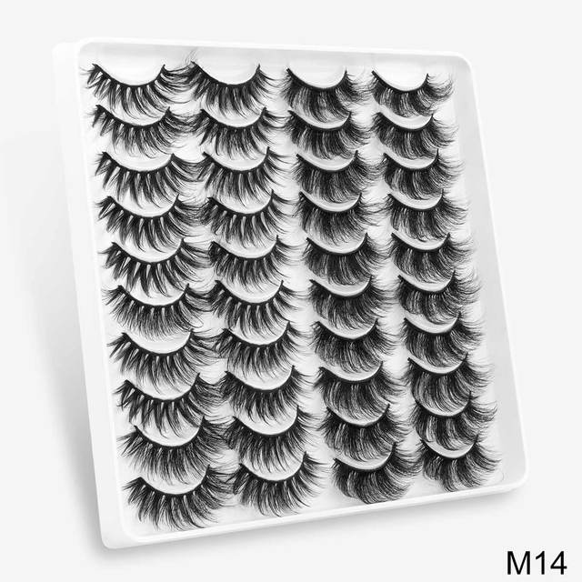 Pairs Faux Mink Lashes False Eyelashes Natural Fake Lashes Book 3D Lash Wispy Dramatic Eyelash Vendor Faux Cils Makeup