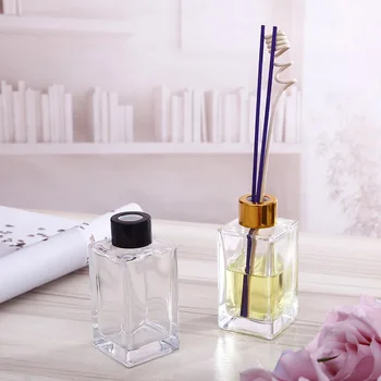 

5pcs 35ml Aroma Glass Bottle Rattan Fragrance Diffuser No Fire Perfume Bottle Scent Volatilization Glass Container Home Decor
