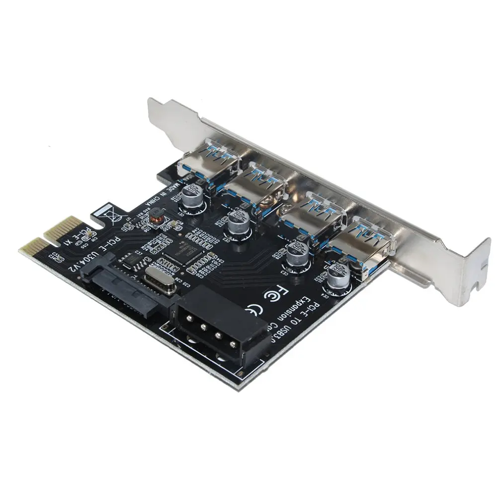 Usb3.0 карты расширения сзади 4-Порты и разъёмы Nec настольный компьютер Usb3.0 Интерфейс адаптера Pci-E на Usb3.0