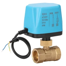 AC 220 V Водонепроницаемый 2 Way 2-проволочным шариком Электрический моторизованный латунный клапан с приводом латунный клапан