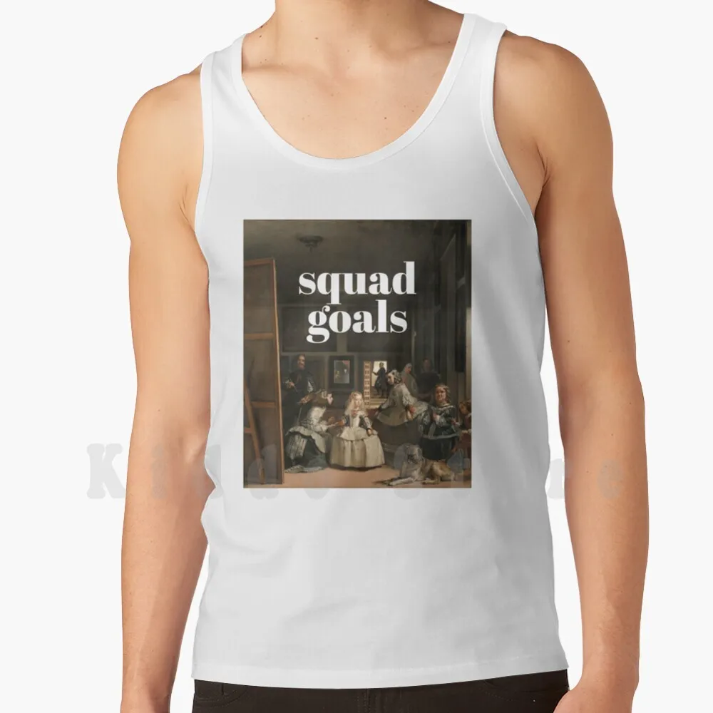 Squad Gol-Las Meninas Canotte Canottiera Senza Maniche Squad Obiettivi Las Meninas Diego Velazraccia Barocca Carina Cultura Arty
