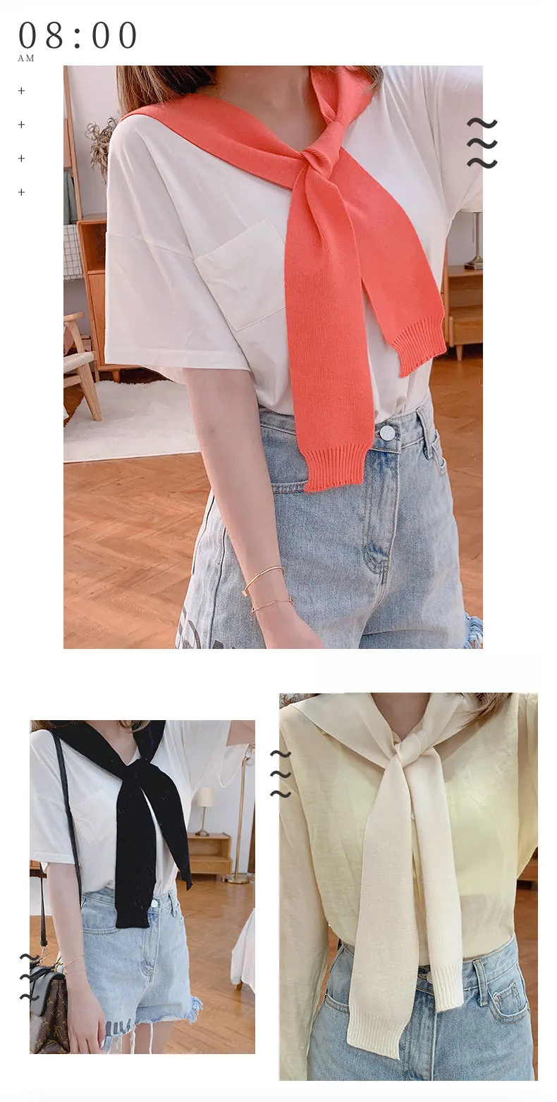 Корея Cravat твердый шарф женский имитация кашемира полосатые шарфы обертывания Wram пончо женский меховой воротник Леди шали-покрывала
