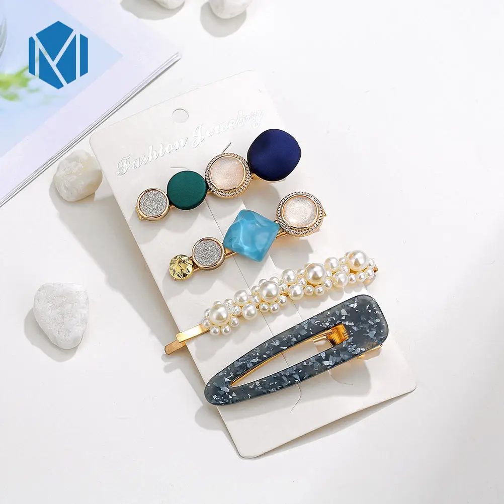 FJA236W Модные заколки для волос для женщин, модные милые заколки для девочек, простые заколки в Корейском стиле, сплав, ВВ, ручная работа, INS, аксессуары для волос - Цвет: FJA236W