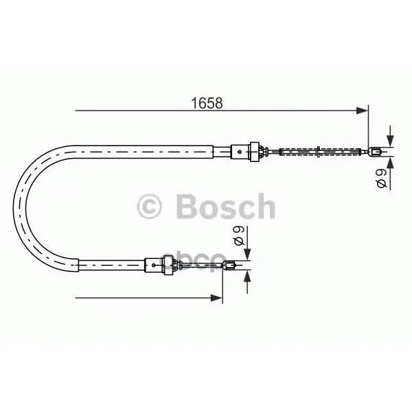 Трос Стояночного Тормоза Renault Logan 1.4 07/2004 Bosch арт. 1987482234