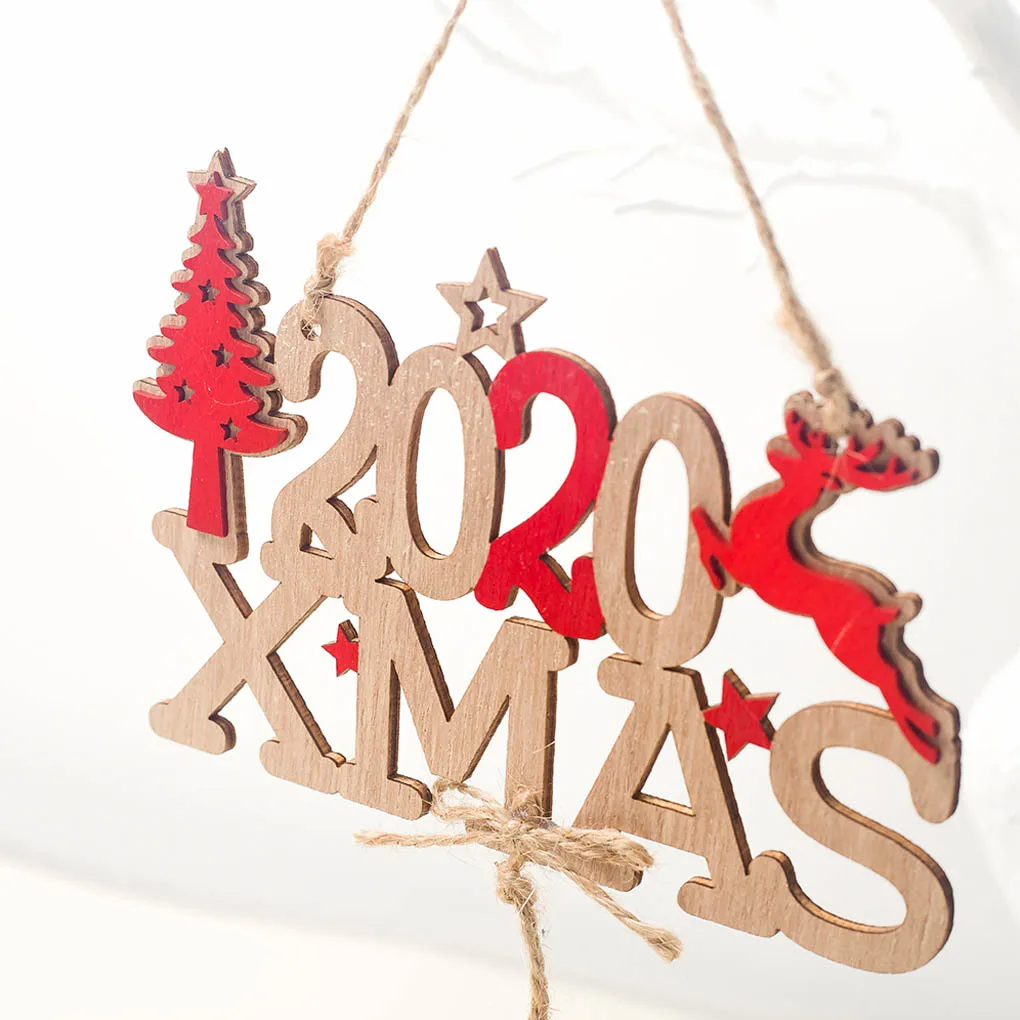 2020 merry christmas wooden plaque xmas letter hollow plaque