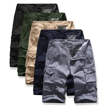 

Men's Overalls Fifth Pants Men's Solid Color Overalls Men's Multi-Pocket Design Overalls Fifth Pants Shorts