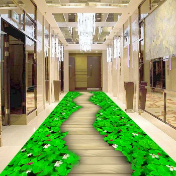 

Pastoral 3D Corridor Mat Wood Grain Flannel Anti-slip Bedroom Kitchen Rugs Home Decor Modern Living Room Area Rug Carpets