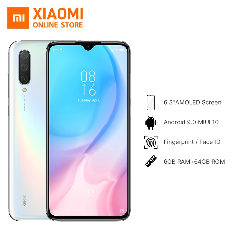 Глобальная версия Xiaomi Mi 9 Lite(Xiaomi Mi CC9) 6GB 64GB Смартфон Snapdragon 710 Android AMOLED 6,39 ''4030 mAh NFC мобильный телефон