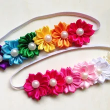 Стиль, европейский и американский стиль, Детские аксессуары для волос, шесть цветов, многоугольная Жемчужная Повязка для волос, Детские резинки для волос, фотография
