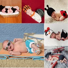 Tenue de bébé crochetée à la main pour nouveau né, accessoires de photographie pour bébés filles et garçons, 11 Types