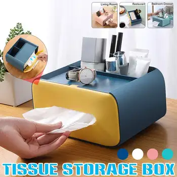 

Multifunctional Tissue Box Remote Control Holder Storage Box Coffee Table Container Desk Organizer Decoration Office Home
