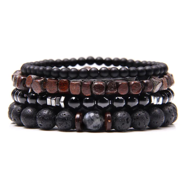 Conjunto de Pulsera de Labradorita Natural, Hematita Real, Limpieza de Energía