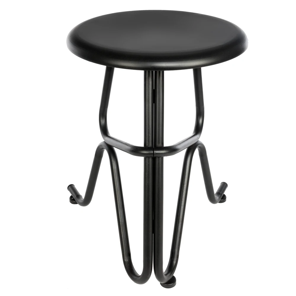 

Creative Human Shaped Round Iron Stool Bar Chair Stools Pub Stool Tall Bar Seat Counter Chair Black - US Stock
