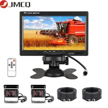 JMCQ 7 cal 12-24V Monitor samochodowy wyświetlacz HD TFT kolorowy telewizor LCD HD Monitorfor autobus samochód ciężarówka podgląd widoku z tyłu kamera cofania Dropshipping