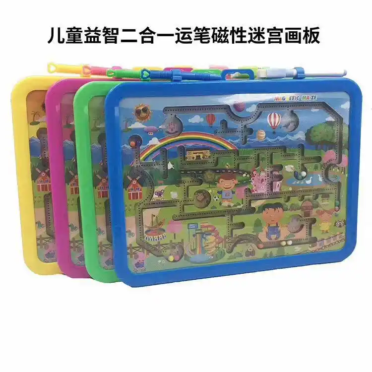 لوحة رسم رسوم كرتونية رياض الأطفال تعلم أداء الواجبات المنزلية الكتابة على الجدران السبورة للأطفال لوحة ألعاب المتاهة المغناطيسية الفكرية متعددة الوظائف Aliexpress