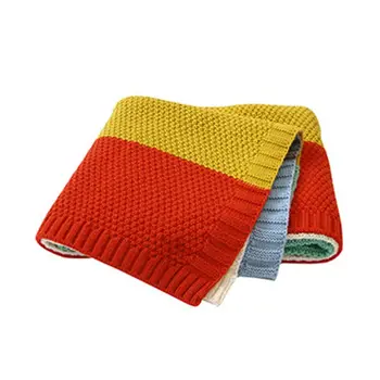 

100x80cm Newborn Baby Knitted Sleeping Bed Stroller Blanket Cover Swaddle Wrap
