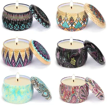 

6Pcs/Set DIY Candle Jars with Lid, Small Storage Box Canister for DIY Candle Making kits Kithcen Spices Cosmetic Container