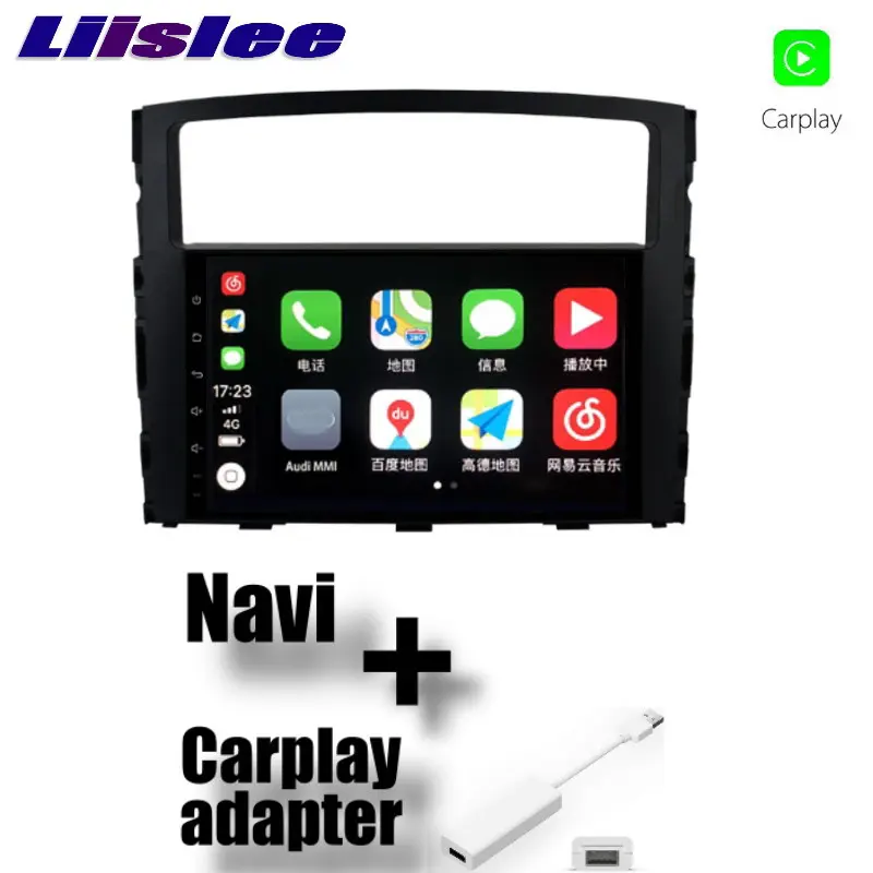 LiisLee Автомобильный мультимедийный DVD gps HiFi аудио радио 9 дюймов для Mitsubishi Pajero V97 V93 2006~ CarPlay адаптер навигация NAVI - Цвет: carplay