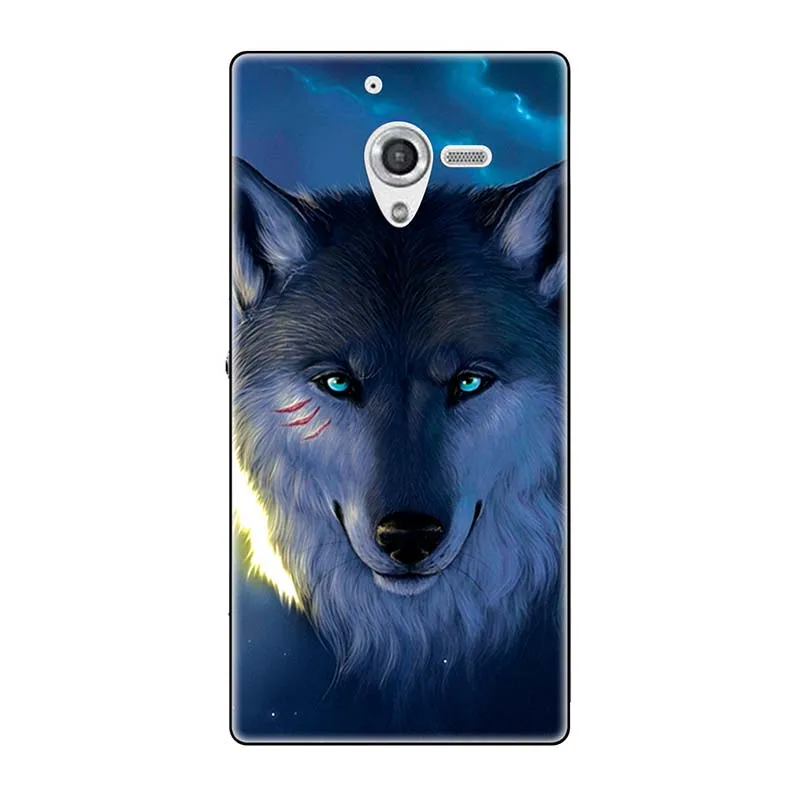 Телефонные чехлы для sony Xperia ZL непосредственный сбыт из L35H C6502 C6503 C6506 5," чехол с принтом(розы); волк милый чехол-крышка с узорами чехол для телефона чехол Fundas Para - Цвет: A40