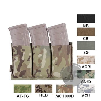 

Emerson Tactical Triple Open Top 5.56 Magazine Pouch Emersongear Fast Draw MOLLE PALS High Speed Triple Magazine Pouch Multicam